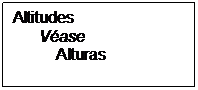 Text Box: Altitudes        Véase            Alturas  